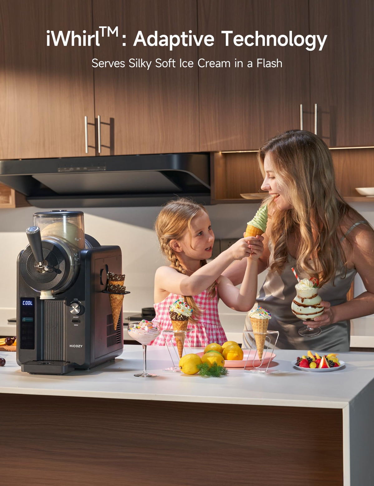 HiCOZY F3 Ice Cream Maker, Slush Machine, No Ice and Blending Needed