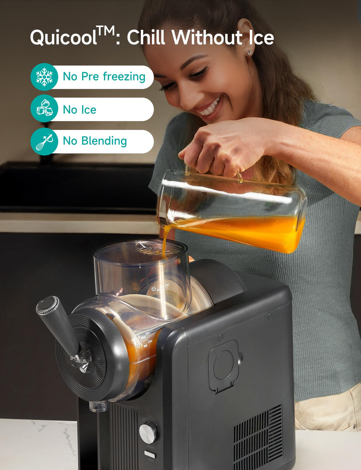HiCOZY F3 Ice Cream Maker, Slush Machine, No Ice and Blending Needed