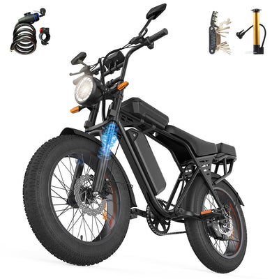 Aairsk X5 20" Fat Tire Electric Mountain Bike for Adults, 250W Motor, 48V 15Ah Battery, 80km Range