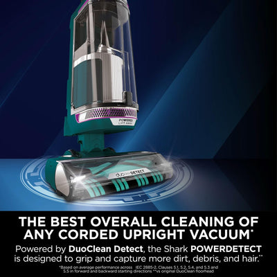 Shark PowerDetect Corded Upright Vacuum Cleaner with DuoClean Detect, Reverse Clean, Anti Hair Wrap Plus, Allergen Seal, Anti-Odour, Pet, Crevice & Multi-Surface Tools, Portable, 750W, 1.3L AZ3900UKT