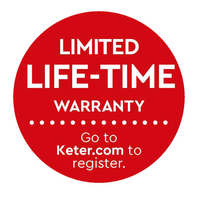 Keter Grande Store Outdoor Double Door Garden Furniture Storage Shed Grey Duotech+ Wood Look and Feel | Fade Free | All Weather Resistant | Safe and Secure | Zero Maintenance