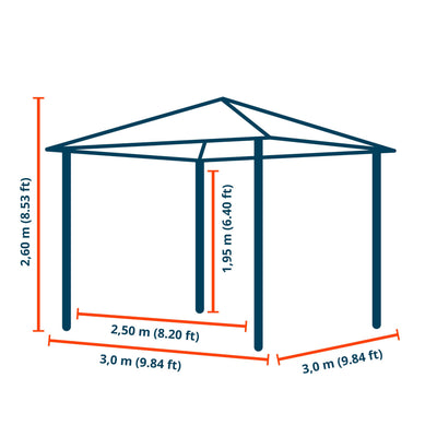 Close-up of the roof peak showing aluminium support struts and translucent polycarbonate panels with sky reflections.