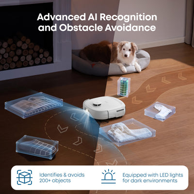 eufy E25 Omni, Robot Vacuum Cleaner with Mop,HydroJet Self-Clean Roller Mop