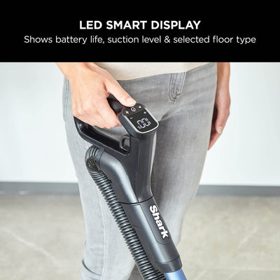 Shark Cordless Upright Vacuum Cleaner, with Anti Hair Wrap, Blue ICZ300UKT